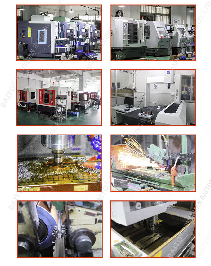 CNC που επεξεργάζεται τα μέρη ακρίβειας P20 στη μηχανή/ο χάλυβας H13 προσαρμόζει τη μονάδα 4 φωτογραφικών διαφανειών